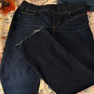 Levi's Dark Blue Skinny Jeans with Frayed Hem